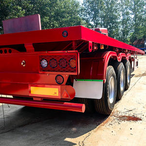 Venta Directa <span class=keywords><strong>de</strong></span> Fábrica <span class=keywords><strong>de</strong></span> un Semirremolque Plano <span class=keywords><strong>de</strong></span> <span class=keywords><strong>Tres</strong></span> <span class=keywords><strong>Ejes</strong></span> Nuevo, Personalizable en Longitud, Ancho y Altura - Product Image 2