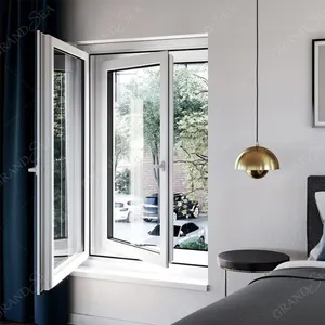 Giá thấp khuôn cửa sổ cố định hồ sơ PVC cửa sổ uPVC khung cửa sổ trượt với giá rẻ mới nhất thiết kế đơn giản cửa sổ uPVC