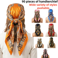Conception personnalisée, impression de votre propre logo, foulard carré ethnique multifonctionnel, bandana personnalisé en polyester