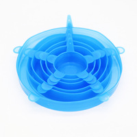 Lot de 6 couvercles extensibles pour la fraîcheur, de qualité alimentaire, adaptés aux bols, tasses, bocaux et récipients de différentes tailles et formes, Chine