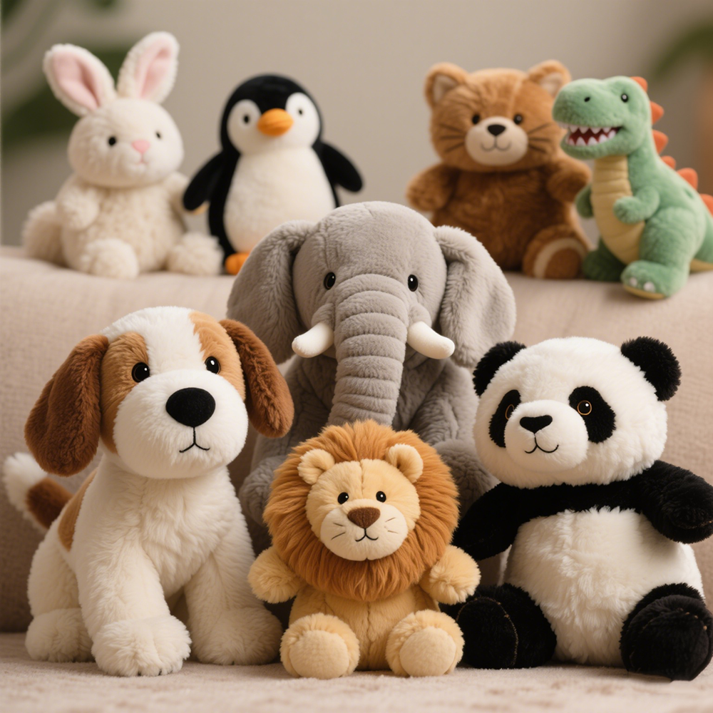 Juguetes de peluche personalizados de animales terrestres