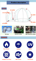 Tente à bulles gonflable transparente, dôme igloo, tente en PVC, globe transparent, maison à bulles gonflable pour le camping en plein air, mariage, fête