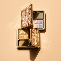 Portable Or Miroir Poudre Cas En Plastique Cosmétique Vide Compact pour Palette De Fard À Paupières pour Emballage De Poudre Libre