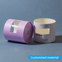Tube en carton personnalisé cylindrique rond pour bougies parfumées, huiles essentielles, crèmes pour le visage, emballage cadeau, tube en papier artisanal avec fenêtre en PVC