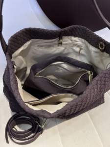 Bolso de hombro de gran capacidad tejido a mano de nobuk de lujo ligero de alta calidad con diseño de nicho, bolso de mano elegante, bolso <span class=keywords><strong>Bottega</strong></span> para mujer - Product Image 3