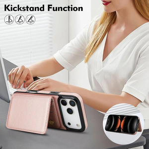 Per <span class=keywords><strong>iPhone</strong></span> 17 caso <span class=keywords><strong>con</strong></span> cordino da polso + cinturino a tracolla portafoglio in pelle di lusso RFID <span class=keywords><strong>Cover</strong></span> per <span class=keywords><strong>iPhone</strong></span> 16 17 Pro Max - Product Image 4