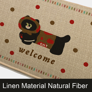 Personalizzabile di piccole dimensioni Anti-scivolo tappetino <span class=keywords><strong>in</strong></span> <span class=keywords><strong>gomma</strong></span> di lino lavabile tappeto dal produttore per uso domestico e alberghiero - Product Image 5