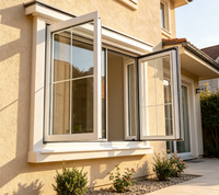 Fenêtre à auvent en aluminium de style américain à ouverture vers l'extérieur avec double vitrage