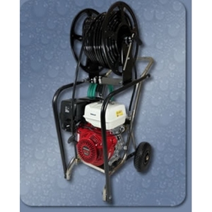 DISPOSITIVO PER LA PULIZIA AD ALTA PRESSIONE DI TUBI E FOGNATURE HD-3000, MOTORE A BENZINA HONDA 4 TEMPI 13 CV / 220 BAR - 20 L/ - Product Image 1