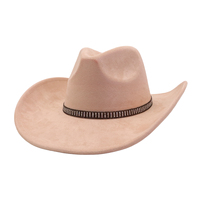 Sombrero de Vaquero/a de Cristal con Pedrería para Desfile de Moda, Accesorio de Disfraz para Despedida de Soltera, Sombrero Fedora de Ante con Borde de 9.5cm