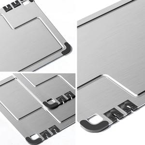 تصميم 2026 الجديد لوح تقطيع مستطيل من الستانلس ستيل والتيتانيوم مع ميزاب للعصير ومبراة سكاكين وألواح فرم مانعة للانزلاق - Product Image 2