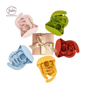 Ensemble cadeau d'alimentation pour bébé en silicone de qualité alimentaire sans BPA, assiette à ventouse, bol, vaisselle pour enfants - Product Image 2
