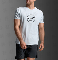 T-shirt Homme Manches Raglan Haute Qualité Personnalisable Logo Imprimé Coupe Musclée Respirant Décontracté Été Doux en Modal