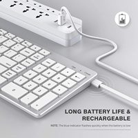 Teclado inalámbrico de 102 teclas para Mac, teclado inalámbrico para computadora ergonómica, recargable, con Bluetooth, certificación CE, FCC, venta al por mayor