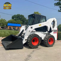 Chargeuse compacte d'occasion S330 avec moteur Kubota, boîte de vitesses et pompe robustes, grande capacité de 1500 kg, pour engins de construction