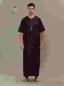 HARAMAIN Nuevo traje tradicional marroquí para hombre musulmán, elegante y de alta calidad, en algodón. - Product Image 6