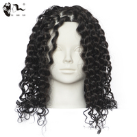 Tête de mannequin pour femmes, cheveux humains bouclés, pour la formation en coupe, tressage, coiffage et modélisation - Cheveux naturels