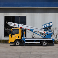 JIUHE 32m Construction Machine De Levage Télescopique Maison Échelle Mobile Chariot Élévateur Panier Aérien Seau Camion