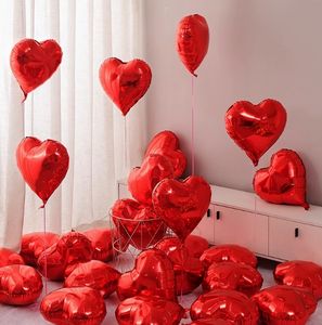 Balon Film aluminium berbentuk hati merah 18 inci untuk dekorasi Tiongkok Hari Valentine & pernikahan pesta Tahun Baru - Product Image 3