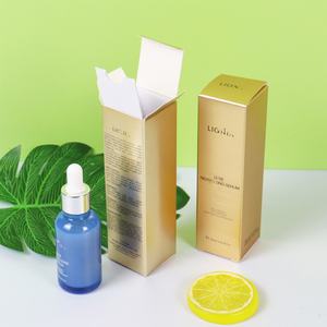 Crown Win - Caja de Regalo Plegable con Relieve Ecológico para Aceites Esenciales, Cajas de Papel para Cosméticos, Cajas de Cartón Doradas - Product Image 3