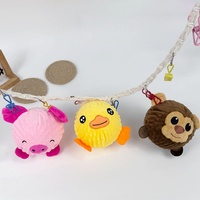 Jouet à mâcher en peluche pour grands chiens, design petit monstre, en stock, balle rebondissante, jouet interactif qui couine pour nettoyer les dents, haute résistance