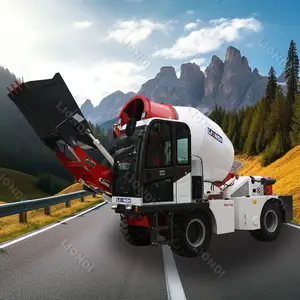 3.5 Cubic Meters Mobile Mini Small Mobile Self-loading Concrete Mixer Truck For Road Pavement