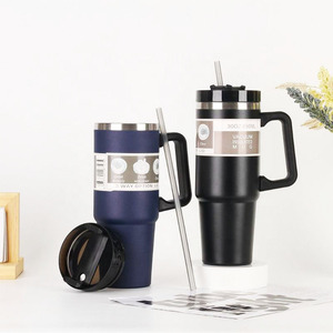 Custom 30oz Sport Travel Steel Tumbler Mugs and Cup 30 oz Tumblers Cup logo <b>with</b> <b>Straw</b> Handle Wholesale - Product Image 5