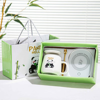 Tazas de Café con Diseño de Panda, Venta al por Mayor, Juego de Tazas de Cerámica de Alta Calidad para Regalo de Boda/Oficina/Cumpleaños, Nuevo Juego de Tazas de Cerámica para Regalo 2025