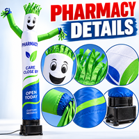 Ballon publicitaire gonflable Air Dancer pour pharmacie, idéal pour une visibilité claire de votre emplacement et de votre communauté, conception personnalisée pour affichage en magasin.