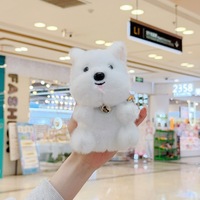 Porte-clés chien en peluche douce Doudou avec langue sortie, jouet en peluche mignon, breloque de sac, décoration de sac à dos, poupée de machine à griffes, vente en gros