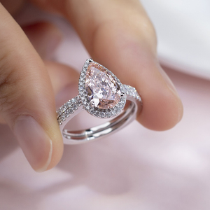 MSR-1594 oro 18K personalizzato rosa ovale diamante 1.83ct VS1 Lab anello di <span class=keywords><strong>diamanti</strong></span> - Product Image 2