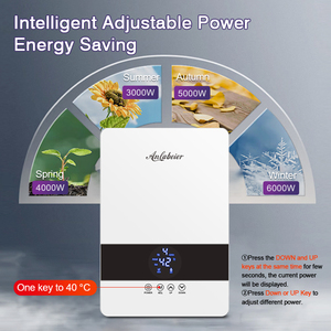 <span class=keywords><strong>Calentador</strong></span> <span class=keywords><strong>de</strong></span> Agua Eléctrico Instantáneo <span class=keywords><strong>de</strong></span> Alta Potencia <span class=keywords><strong>de</strong></span> 6000 W para Uso en Múltiples Salidas, Caldera <span class=keywords><strong>de</strong></span> Agua Caliente sin Tanque con Temperatura Constante - Product Image 5