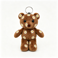Gantungan Kunci Boneka Beruang Daisy Custom, Mainan Bunga Lucu Isi Kapas PP Super Lembut, Penghilang Stres Pernikahan, OEM ODM MOQ Rendah