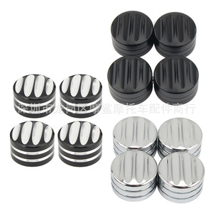 Tapas de tornillos de culata de motocicleta Moshark, aluminio CNC, negro y plateado, para Harley Davidson Softail Dyna Fat Boy - Product Image 1