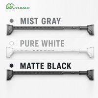 Tringle à rideau YIJIALE en métal robuste, antirouille, monobloc, à glissière lisse, pour villa, véranda, balcon