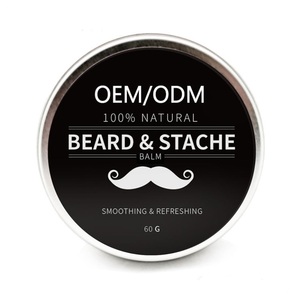 OEM y ODM a granel barba crema caja de aceite personalizado <span class=keywords><strong>bigote</strong></span> barba bálsamo lata para los hombres les importa base - Product Image 1