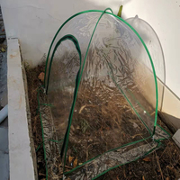 Serre d'hiver personnalisée à motif uni pour jardin extérieur, protection des plantes, coupe-vent, en polyester, avec fermeture éclair, forme triangulaire