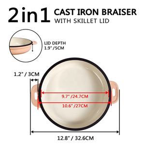 Colección de Utensilios de Cocina Multiusos Esmaltados 2 en 1, Sartén y <span class=keywords><strong>Cocotte</strong></span> de Hierro Fundido - Product Image 2