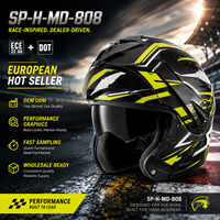 Casque de moto modulaire ECE 2206 de haute qualité, visière double relevable, ABS, logo personnalisé, déverrouillage rapide Superfasty, toutes saisons
