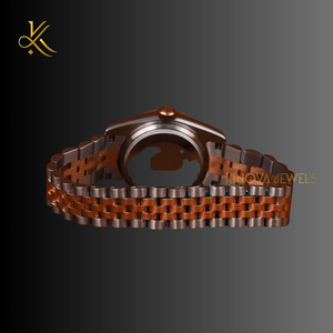 Reloj de cuarzo con diamantes Moissanite hecho a mano para alta precisión y estilo de lujo brillante con diseño de calidad superior - Product Image 3