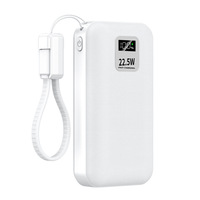 Batterie externe transfrontalière 2 sections sans soudure 21700, charge ultra-rapide, alimentation mobile en plastique multi-standard
