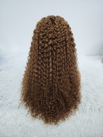 Promotion 88$ Perruque Lace Front 4x4 en Cheveux Humains Vierges Brésiliens 22 pouces, Cuticules Alignées, Bouclés Jerry, pour Femmes Noires