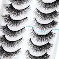 EMEDA Faux cils en bande effet duveteux, effet 3D vison, style œil de chat, véganes, 10 paires, vente en gros, marque privée, fournisseur