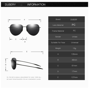 <span class=keywords><strong>Lunettes</strong></span> de soleil classiques <span class=keywords><strong>sans</strong></span> monture D132 DUBERY pour hommes et femmes, <span class=keywords><strong>lunettes</strong></span> de soleil de haute qualité, <span class=keywords><strong>lunettes</strong></span> de soleil miroir pour femmes, UV400 pour la conduite - Product Image 6