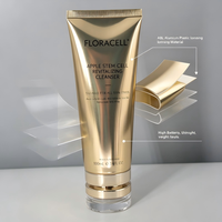 Tube cosmétique ABL en acrylique doré métallisé miroir de 100 ml avec bouchon à clapet, emballage vide pour nettoyant visage