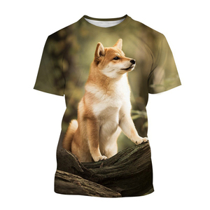 เสื้อยืดลายสุนัขพันธุ์อาคิตะอินุสำหรับผู้ชาย เสื้อยืดพิมพ์ลาย 3 มิติ ลายสุนัขชิบะอินุน่ารัก สไตล์ฮาราจูกุ แขนสั้น เสื้อยืดลำลองสำหรับเด็ก - Product Image 5