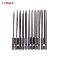Embouts Torx LJ-25d 50mm 100mm 150mm en acier, qualité industrielle/bricolage, sablés, non percés, OEM, personnalisés, en vrac, pour tournevis à chocs
