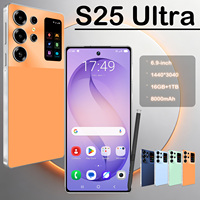 Téléphone portable débloqué puissant S25 Ultra 1 To ROM 16 Go RAM Triple appareil photo 108 MP pour fournisseur mondial en gros