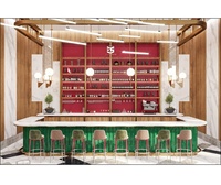 Comptoir de bar de restaurant moderne, design personnalisé pour hôtel, mobilier de restaurant à vendre