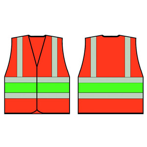 Gilet ad alta visibilità per lavori stradali, ordini di <span class=keywords><strong>gruppo</strong></span> con logo aziendale - Product Image 2